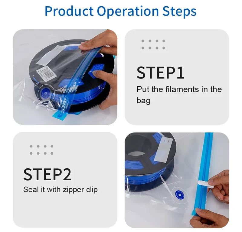 PLA ABS TPU PETG For Filament Vacuum Bag and Handle Air Pump 3D Printer Filaments Storage Bag Dryer Keep 3D Printing Accessories