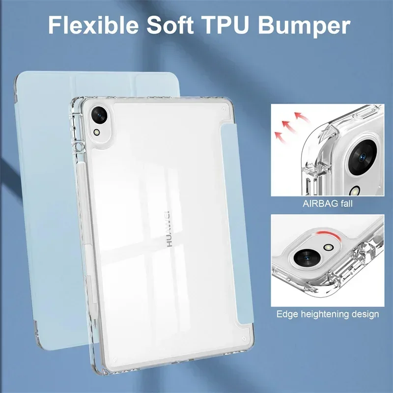 Funda For Huawei MatePad 11.5 2025 Case with Pen Holder Acrylic Clear Hard Stand Cover For Huawei MatePad 11 5 2025 Case TXZ-W09