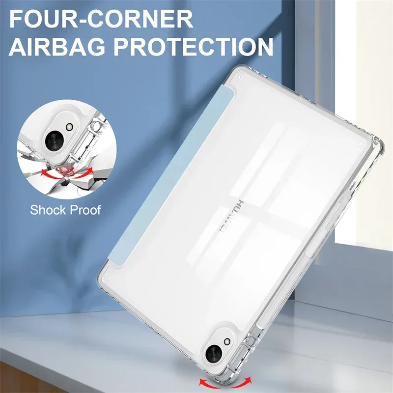 Funda For Huawei MatePad 11.5 2025 Case with Pen Holder Acrylic Clear Hard Stand Cover For Huawei MatePad 11 5 2025 Case TXZ-W09