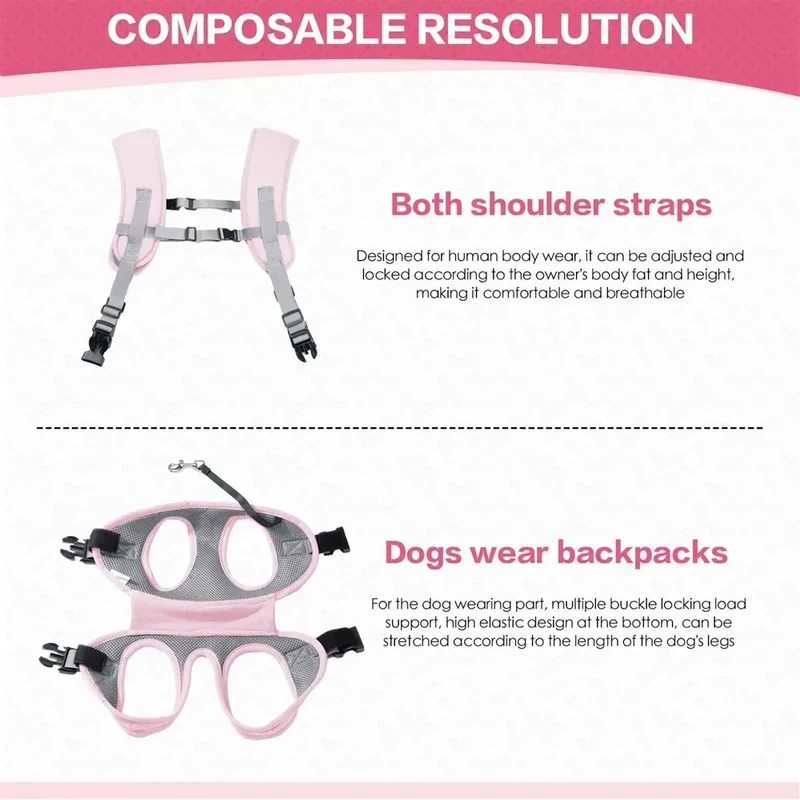 Pet Backpack Basket for Dog Things Dogs Pets Accessories Carriers Bags Cats Carrying Transport Bag Supplies Products Home Garden