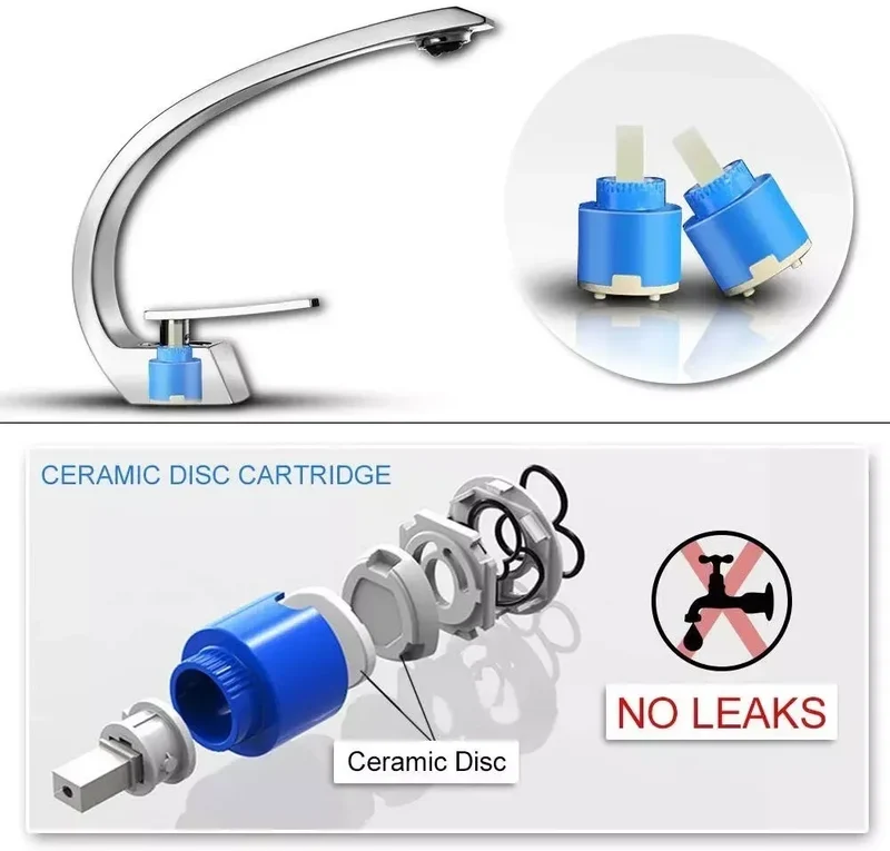 Chrome Basin Faucet Washing Basin Mixer Deck Mounted Cold and Hot Bathroom Faucet
