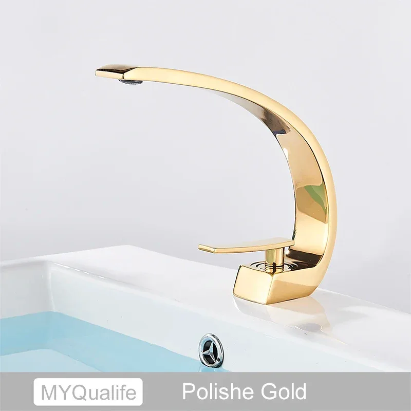 Chrome Basin Faucet Washing Basin Mixer Deck Mounted Cold and Hot Bathroom Faucet