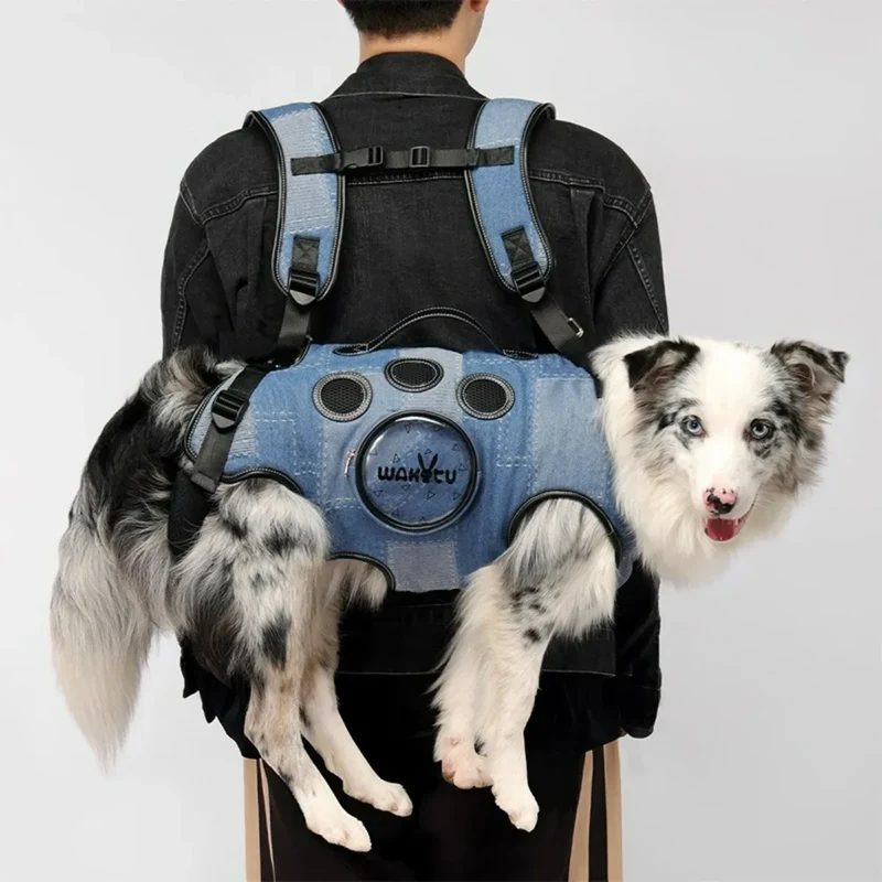 Pet Backpack for Dogs Breathable Pet Harness for Small Medium Large Dogs Portable Cycling Dog Carrier