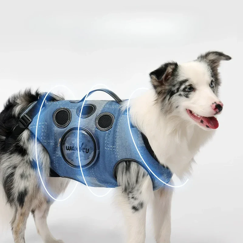 Pet Backpack for Dogs Breathable Pet Harness for Small Medium Large Dogs Portable Cycling Dog Carrier