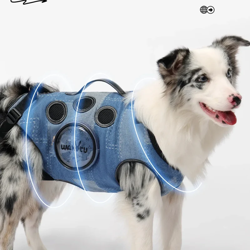 Pet Backpack for Dogs Breathable Pet Harness for Small Medium Large Dogs Portable Cycling Dog Carrier