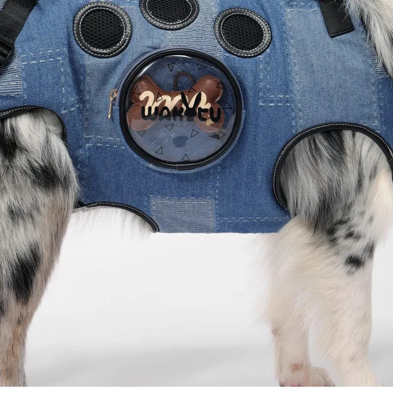 Pet Backpack for Dogs Breathable Pet Harness for Small Medium Large Dogs Portable Cycling Dog Carrier