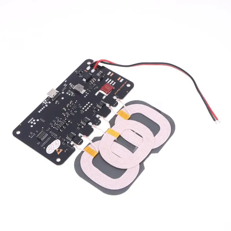 20W High-Capacity Wireless Charger for Car/Home Use; Includes Type-C Interface and 3-Coil DC9-32V Module
