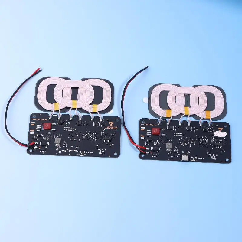 20W High-Capacity Wireless Charger for Car/Home Use; Includes Type-C Interface and 3-Coil DC9-32V Module