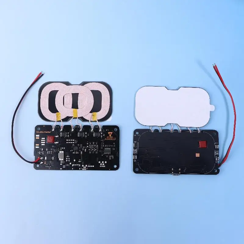 20W High-Capacity Wireless Charger for Car/Home Use; Includes Type-C Interface and 3-Coil DC9-32V Module