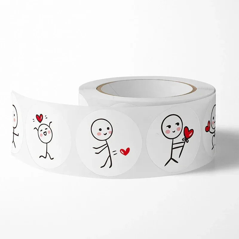 500pcs Valentine's Day Stickers Love Labels for Wedding Holiday Gift Decoration Envelope Sealing Stickers