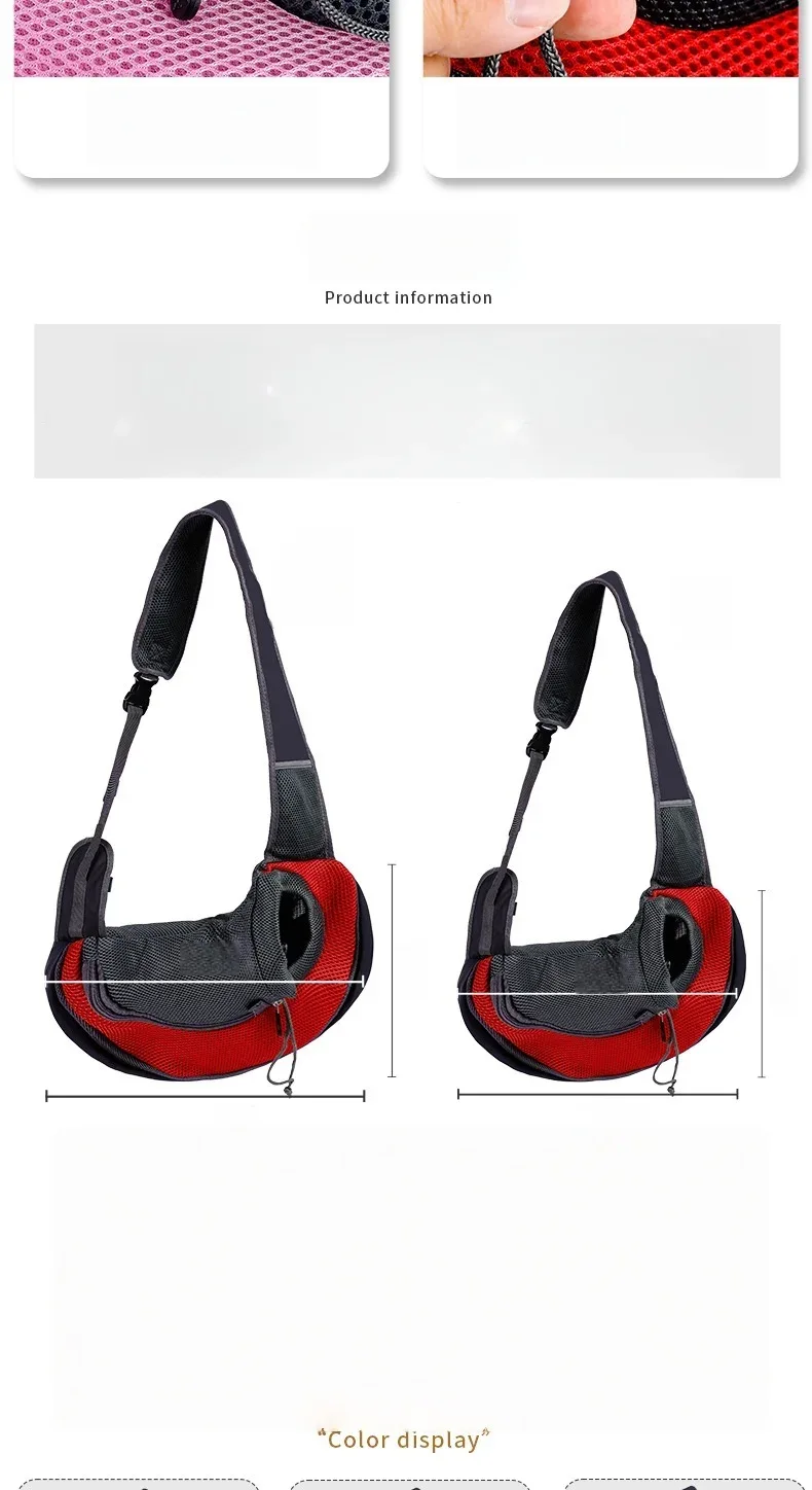 Pet backpack, portable shoulder bag for travel, hands-free outdoor crossbody bag suitable for cat and dog pet supplies