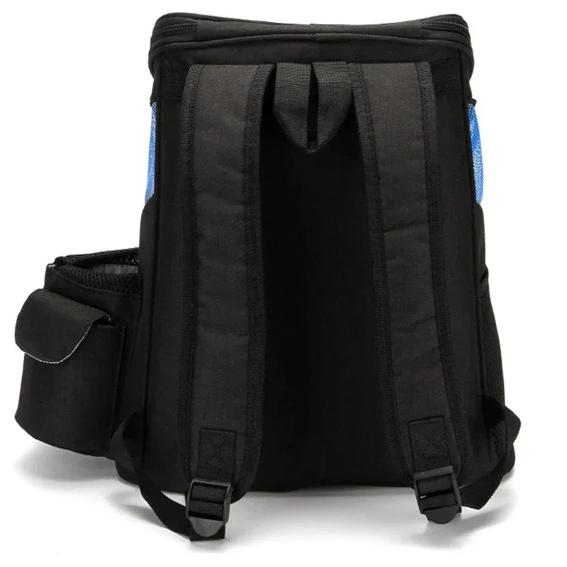 Pet backpack foldable pet portable backpack for going out mesh breathable with side pocket cat and dog backpack