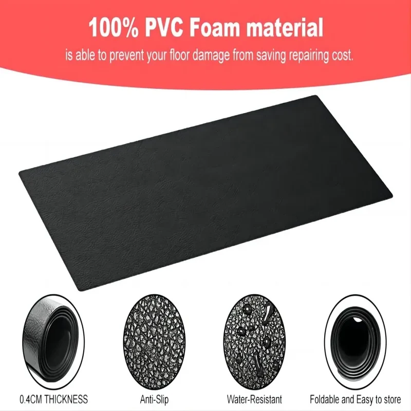 Bigzzia Treadmill Mat Exercise Equipment Mat Heavy-Duty Protective Floor Mat for Under Stationary Bike Spin Bike Fitness