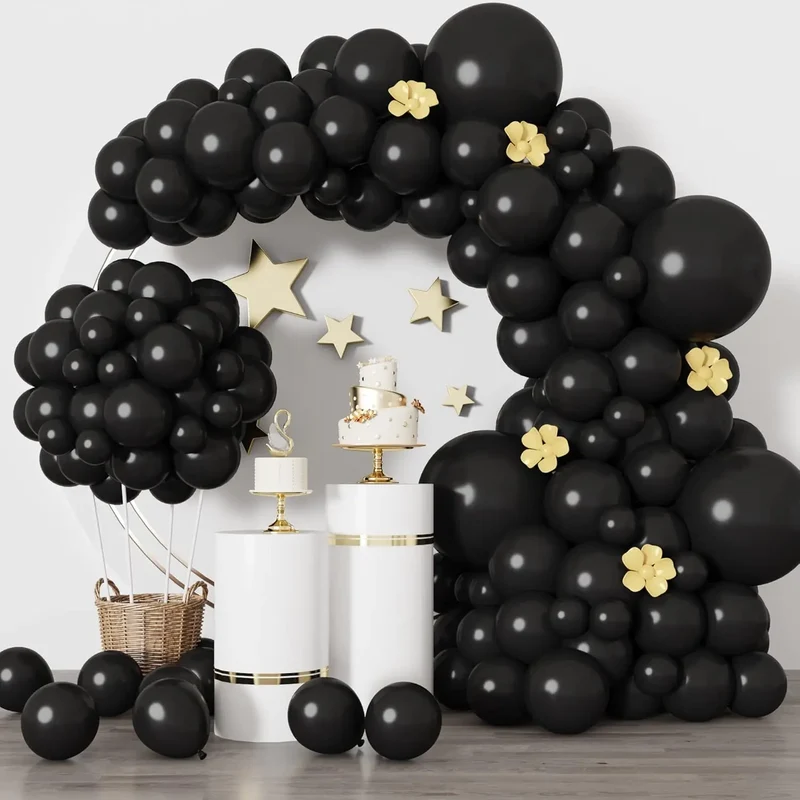104 Pieces Ruby Red Balloon Red Garland Arch Set with Different Sizes, Suitable for Birthday, Wedding, Valentine's Day