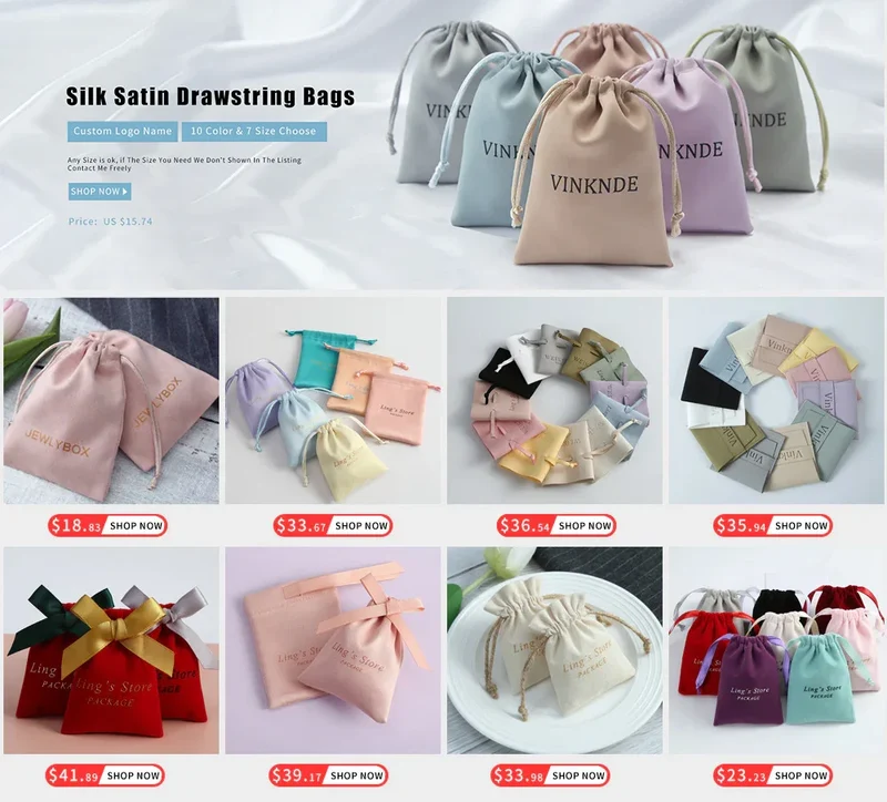 5Pcs Velvet Jewelry Small Pouches for Valentine's Day Marriage Party Gift Display Packing Bag Earrings Rings Organizer Bag