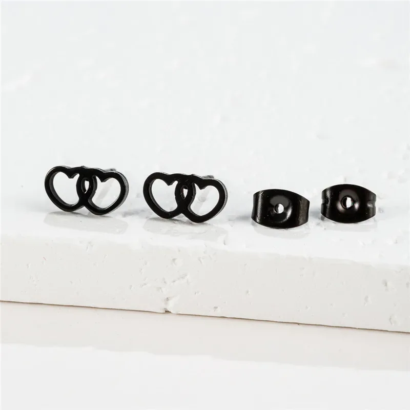 Fashion Small Heartbeat Stud Earrings Medical ECG with Heart Earings for Women Everyday Jewelry Girls Valentine's Day Gift