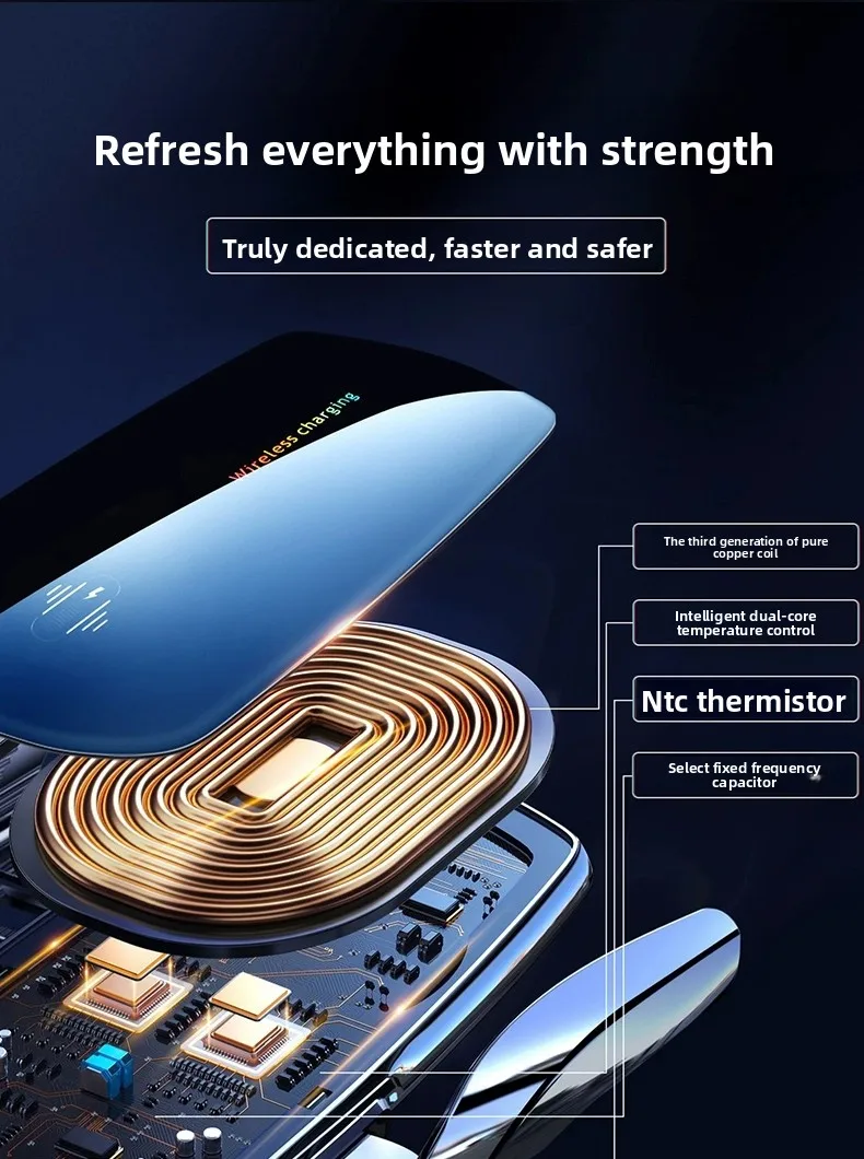 Wireless Charger For Car Mobile Cell Phone Holder Support For Mobile Car Mount Automotive Electric Induction Auto Clamping