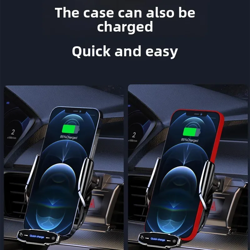 Wireless Charger For Car Mobile Cell Phone Holder Support For Mobile Car Mount Automotive Electric Induction Auto Clamping