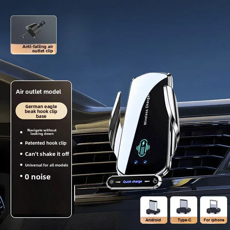 Wireless Charger For Car Mobile Cell Phone Holder Support For Mobile Car Mount Automotive Electric Induction Auto Clamping
