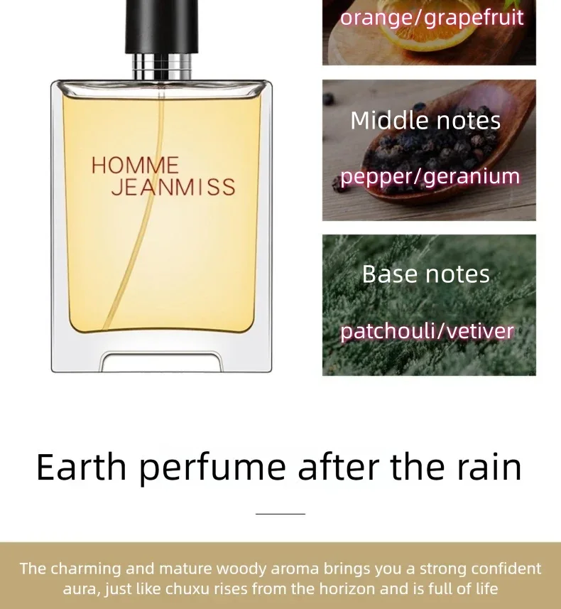 Pheromones Perfume For Men Earth Fresh Long Lasting Fragrance High End Woody Aromatic Cologne Spray Natural Scent Parfume
