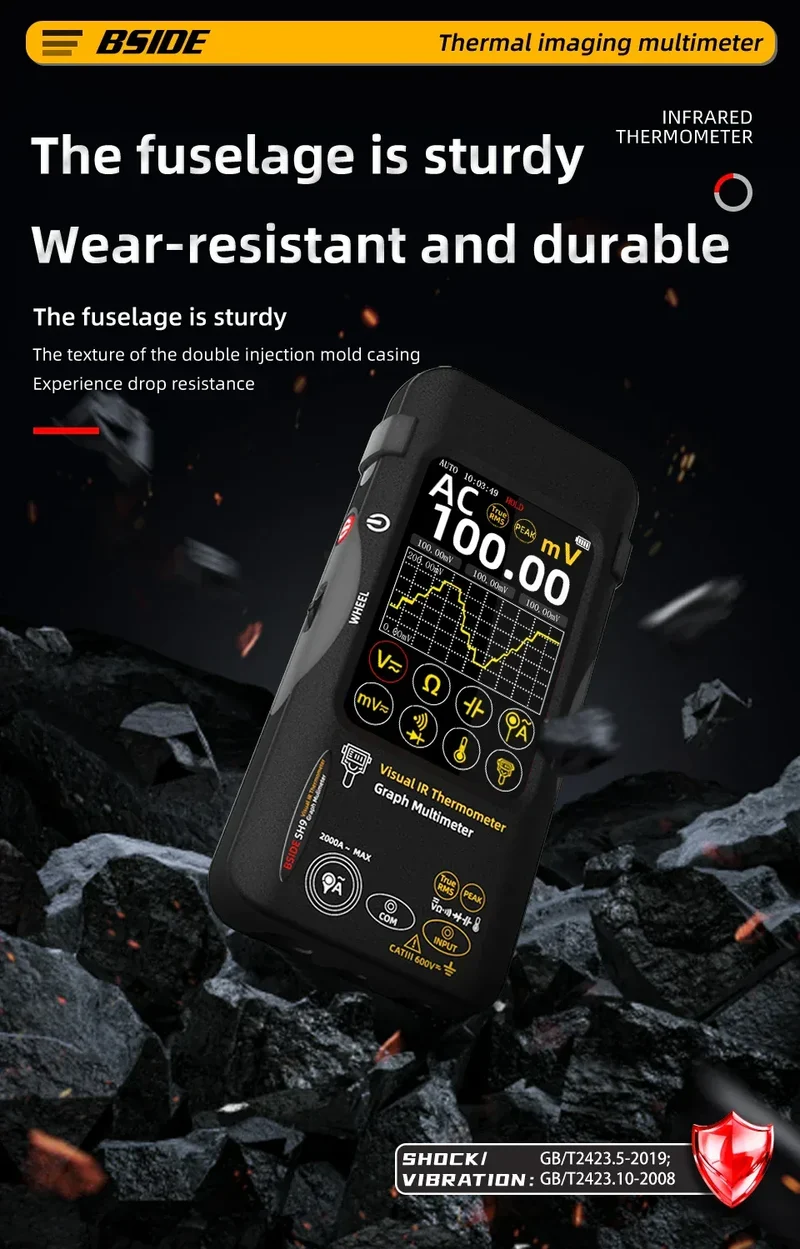 BSIDE SH7 320*320 Thermal Imager Camera 20000 Counts Touchscreen Digital Multimeter 2 in 1 IR Camera for Macro lens Repair PCB