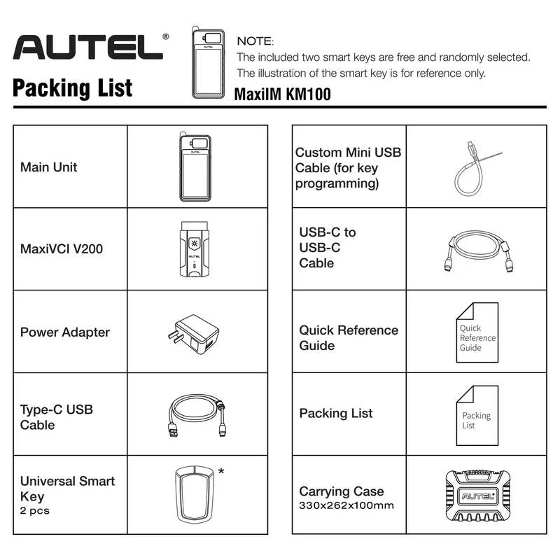 Autel MaxiIM KM100 Key Fob Programming Immobilizer Tool 2PCS Autel IKEY 60s Key Generation IMMO Key Learning on 99% Car KM100X