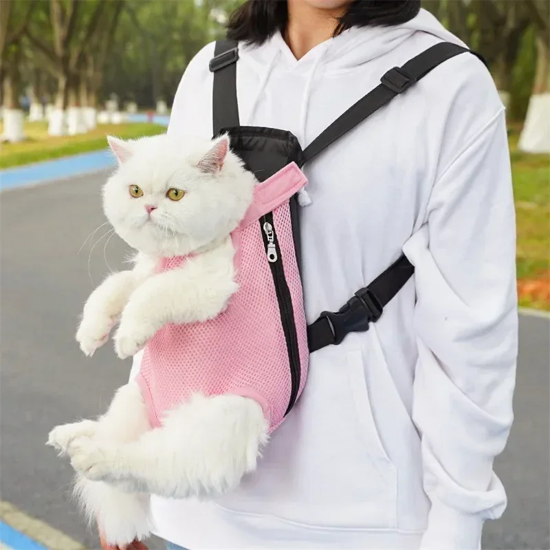 Pet Backpack Adjustable Cat Carrier Bag Pet Double Shoulder Backpack Portable Bag Outdoor Travel Camping Hiking Cat Bag Dog Bag