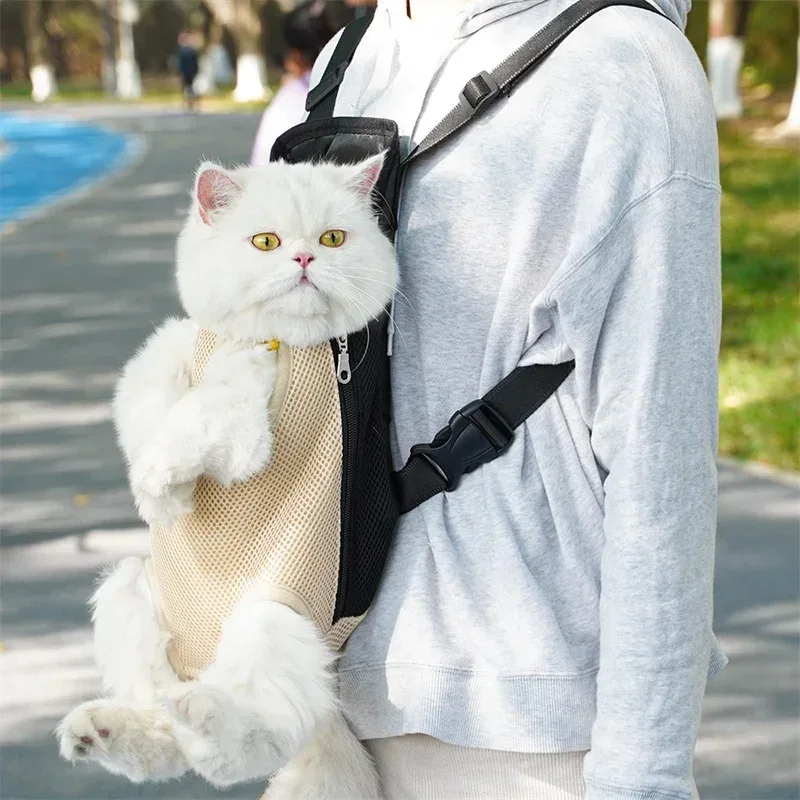 Pet Backpack Adjustable Cat Carrier Bag Pet Double Shoulder Backpack Portable Bag Outdoor Travel Camping Hiking Cat Bag Dog Bag