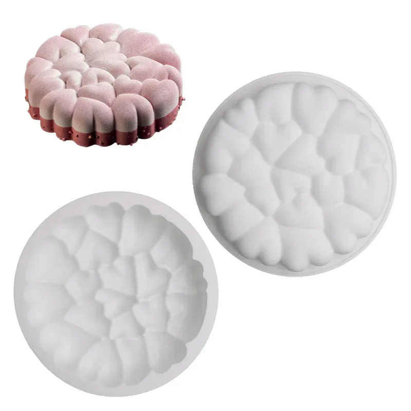 3D Heart Silicone Mousse Cake Moulds For Bakeware Tools Pastry Chocolate French Desserts Valentine's Day Cake Decorating Tools