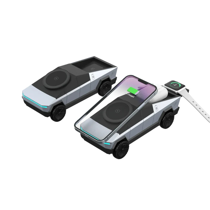 New Cybertruck Multifunctional 3-in-1 Wireless Charger Desktop Qi2 Charger for IPhone (15W),Iwatch (5W), Airpods (2.5W) Charging