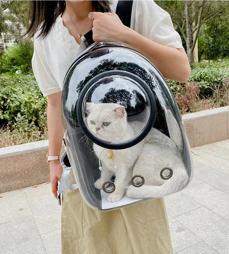 Pet Cat Carrying Bag Space Pet Backpacks Breathable Portable Transparent Backpack Puppy Dog Transport Carrier Space Capsule Bags