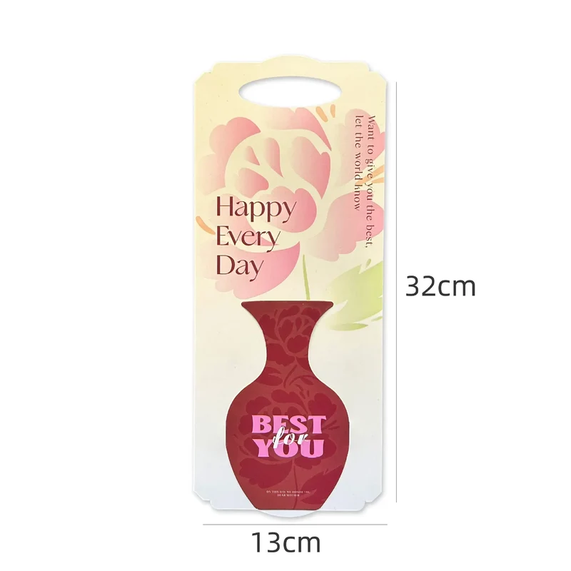 10Pcs Mother's Day Flower Box Creative Vase Shape Single Bouquet Flower Arrangement Handbag Valentine's Day Wedding Gifts Decor