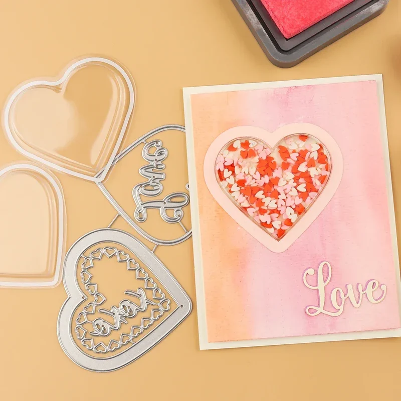 Bundle Deal Jar Heart Egg TV Dimensional Shaker Domes Basic Geometry Shaker Blisters Easter Valentine's Day Card Making Supplies