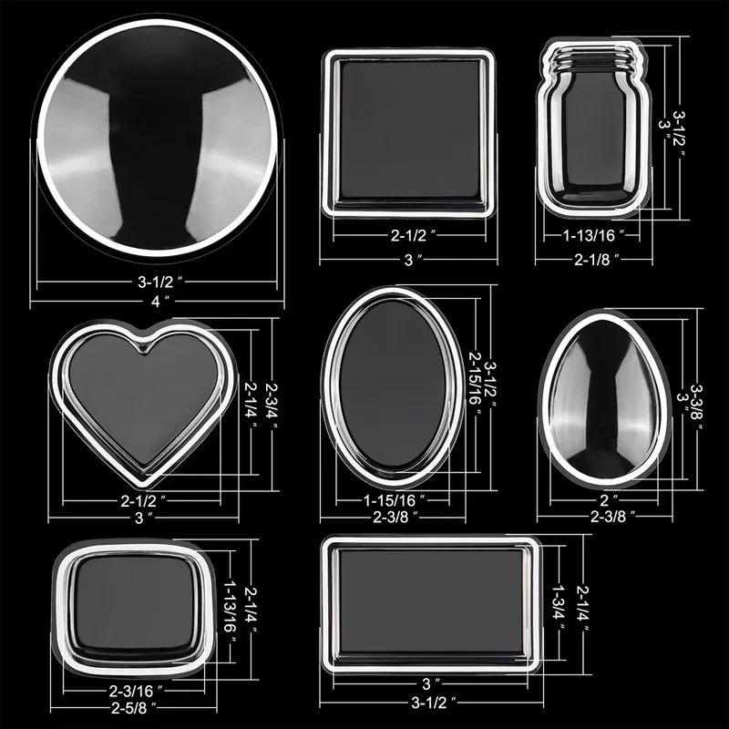 Bundle Deal Jar Heart Egg TV Dimensional Shaker Domes Basic Geometry Shaker Blisters Easter Valentine's Day Card Making Supplies