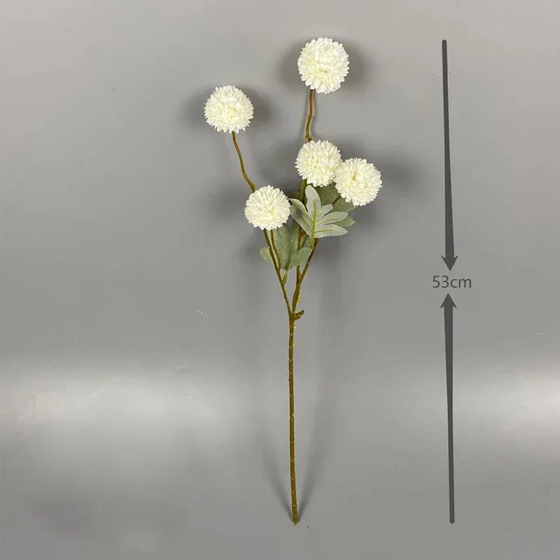 5 Head Dandelion Artificial Flowers Wedding Decoration Fake Flowers Small Thorn Ball DIY Home Decor Bouquet Valentine's Day Gift