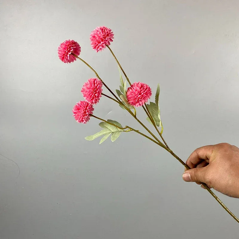5 Head Dandelion Artificial Flowers Wedding Decoration Fake Flowers Small Thorn Ball DIY Home Decor Bouquet Valentine's Day Gift
