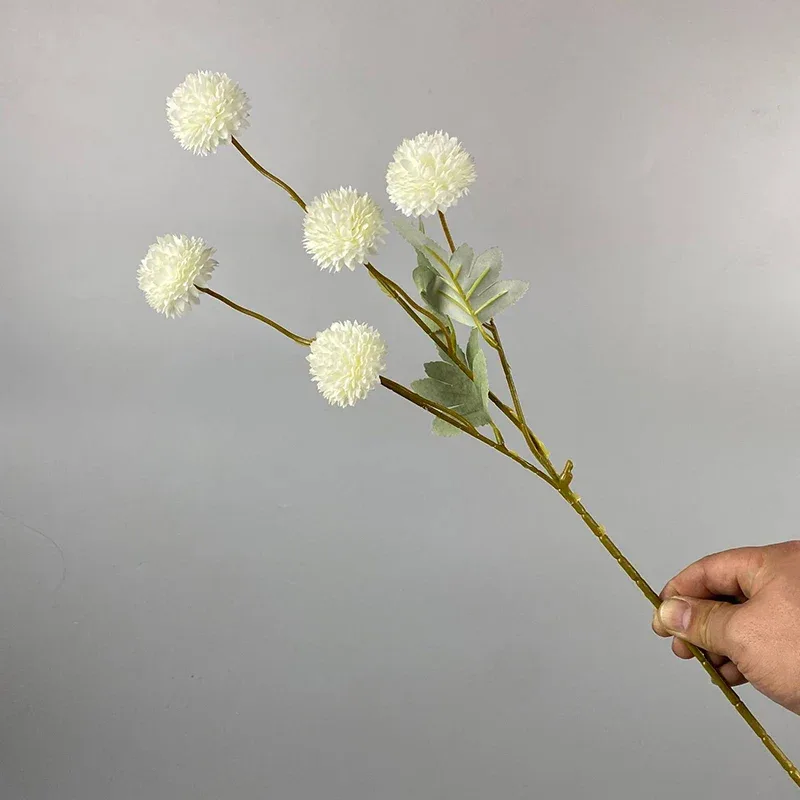 5 Head Dandelion Artificial Flowers Wedding Decoration Fake Flowers Small Thorn Ball DIY Home Decor Bouquet Valentine's Day Gift