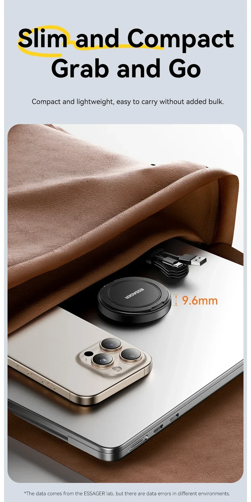 Essager Magnetic Wireless Charger With Holder 15W Fast Charging For iPhone16 15 14 13Pro Max Airpods Mini Wireless Phone Charger