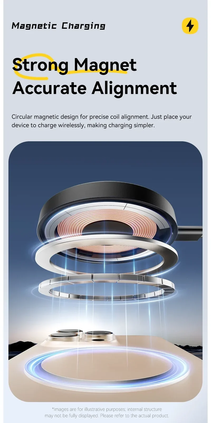 Essager Magnetic Wireless Charger With Holder 15W Fast Charging For iPhone17 16 15 14Pro Max Airpods Mini Wireless Phone Charger