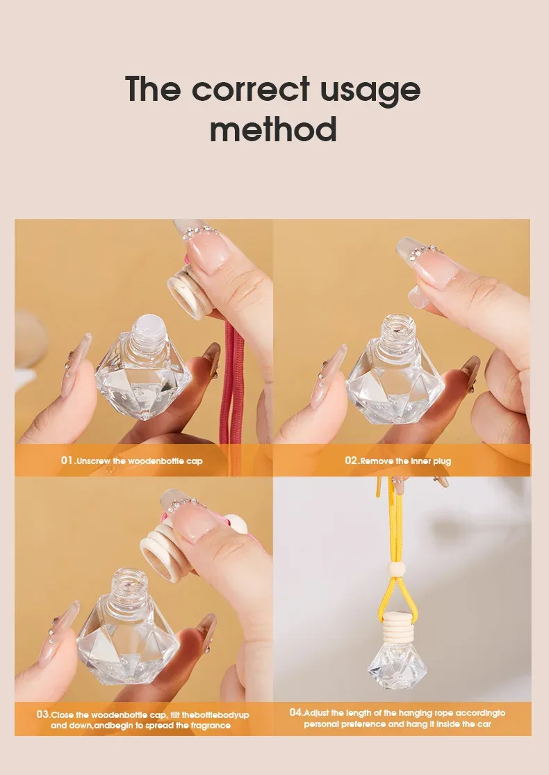 Car Air Freshener, Long Lasting Fragrance, Suitable for Car, Home, Office, Bathroom, Bedroom, Car Interior Aromatherapy
