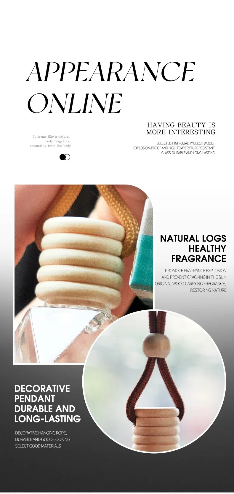 Car Air Freshener, Long Lasting Fragrance, Suitable for Car, Home, Office, Bathroom, Bedroom, Car Interior Aromatherapy