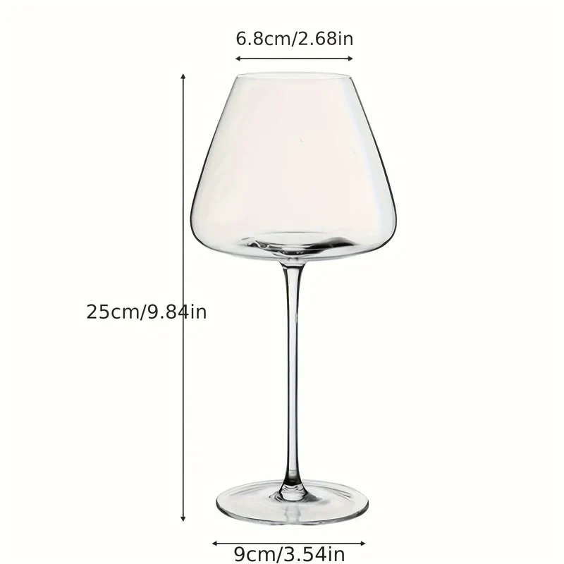 2 piece elegant hand-blown wine glasses - lead-free crystal, perfect for weddings, anniversaries and birthdays