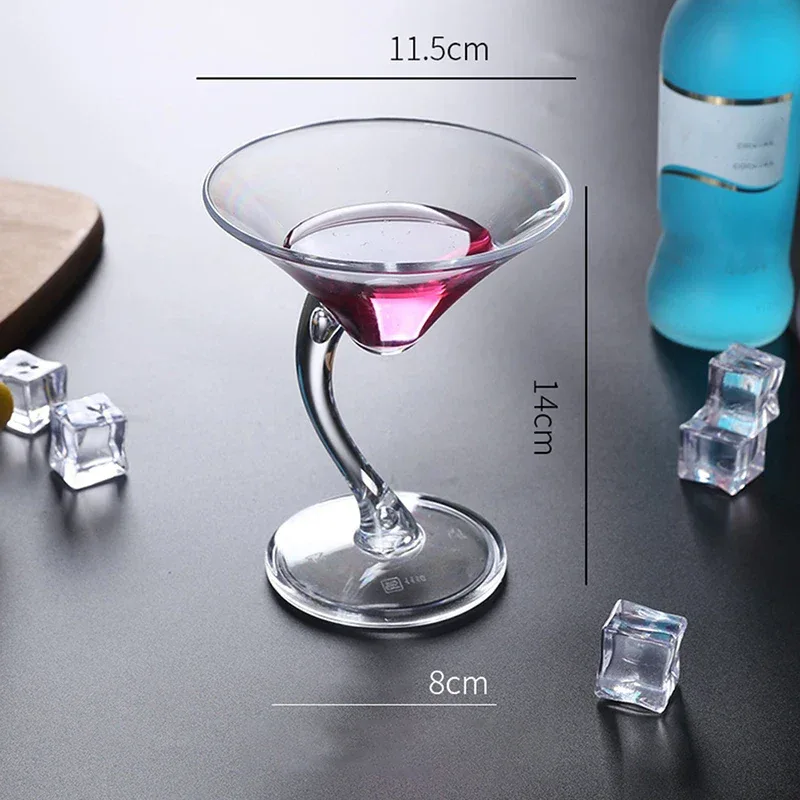 Acrylic Cocktail Cup Unbreakable Wine Glass Home Wedding Party Bar Goblet Red Juice Wine Drinking Glasses Bar Tools