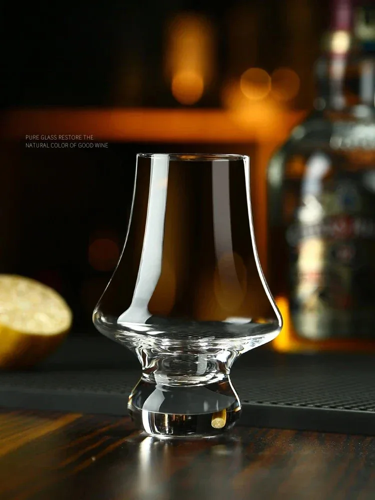 Crystal Whiskey Glass Handmade Tulip Design Big Belly Cognac Tasting Cup For Scotch Bourbon Barware Home Bar Gift Set