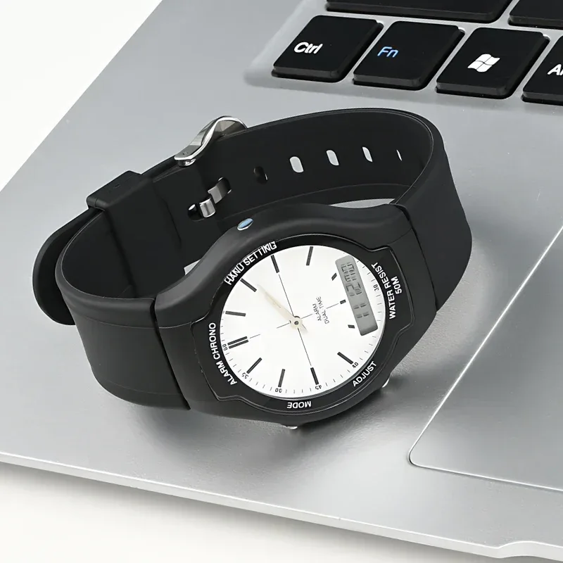 Resin Strap for Casio AW-90H Sport Waterproof Stainless Steel Buckle Men's Rubber Replace Band Bracelet Watch Accessories