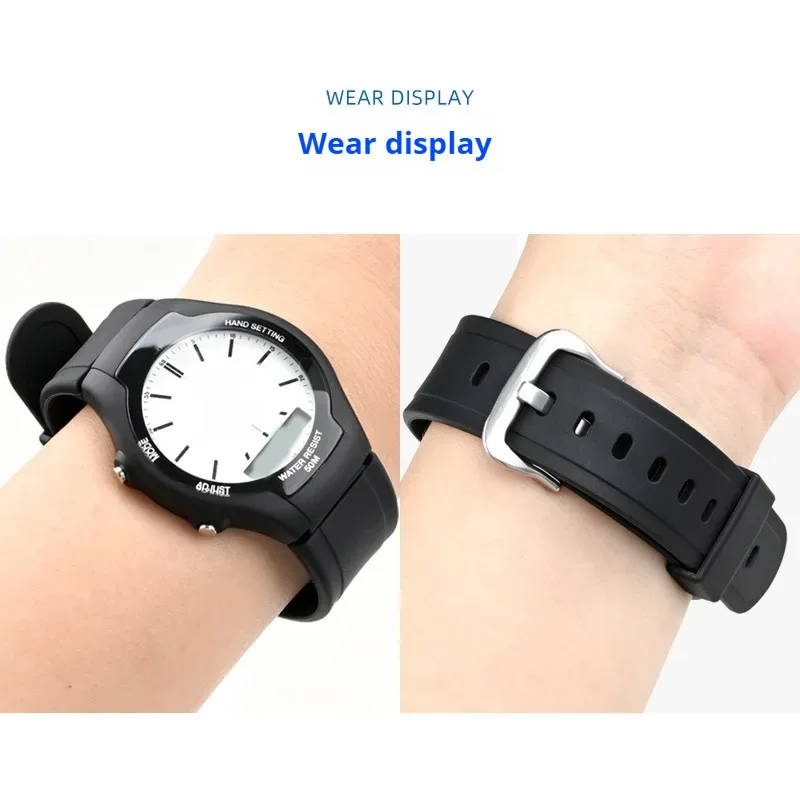 Resin Strap for Casio AW-90H Sport Waterproof Stainless Steel Buckle Men's Rubber Replace Band Bracelet Watch Accessories