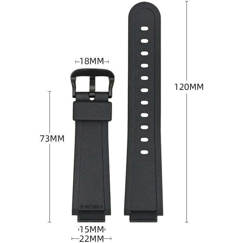 Resin Strap for Casio AW-90H Sport Waterproof Stainless Steel Buckle Men's Rubber Replace Band Bracelet Watch Accessories