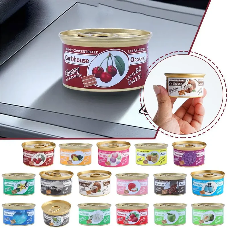 Car Air Freshener Bubble Gum Scent Organic Cans Odor Eliminator Essential Long-Lasting Strong Fragrance For Auto Home Closet