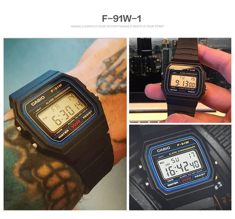 Casio watch men top luxur set military LED relogio digital watch sport Waterproof quartz men watch Neutral watchs F91W series