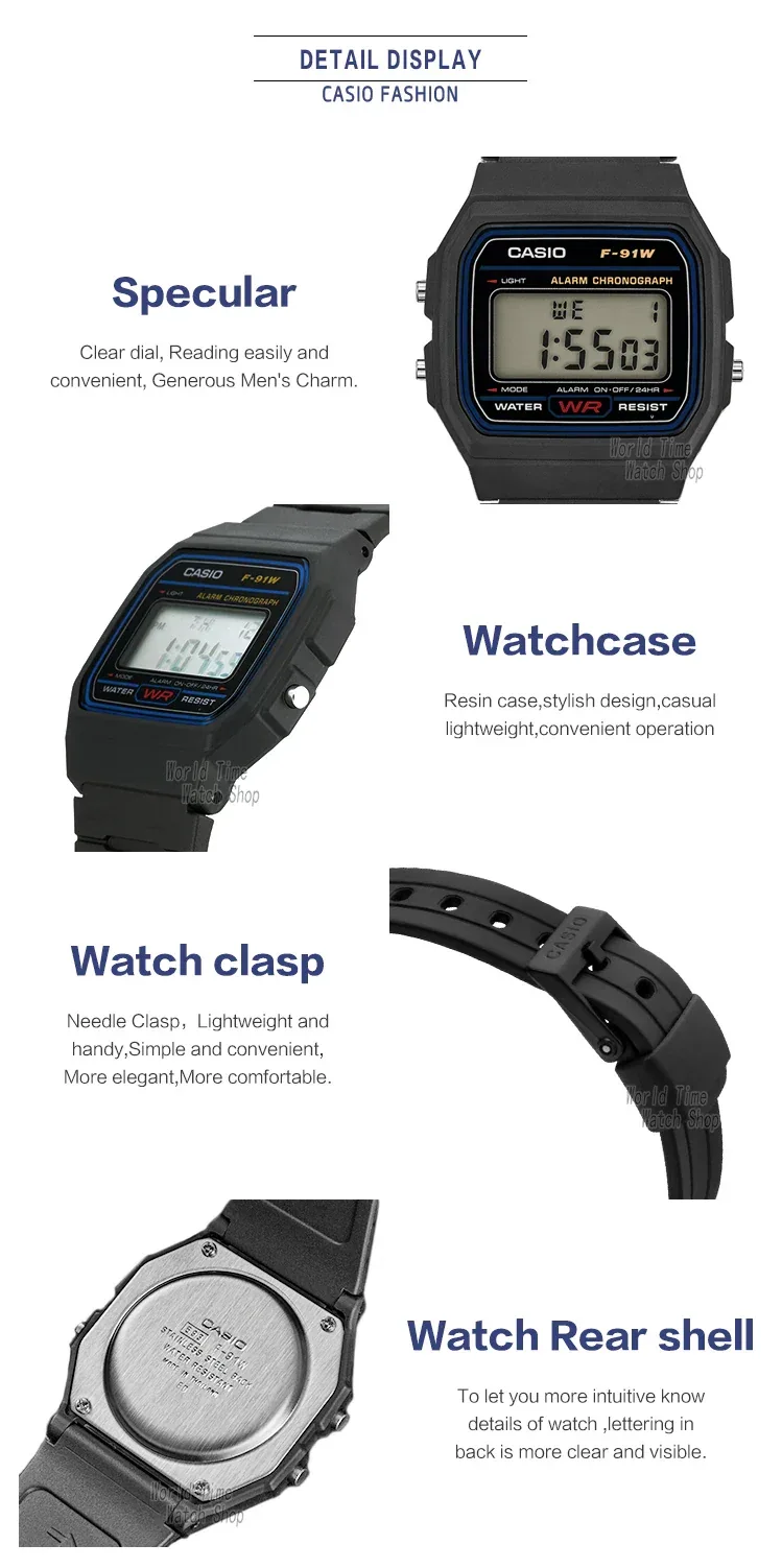 Casio watch men top luxur set military LED relogio digital watch sport Waterproof quartz men watch Neutral watchs F91W series